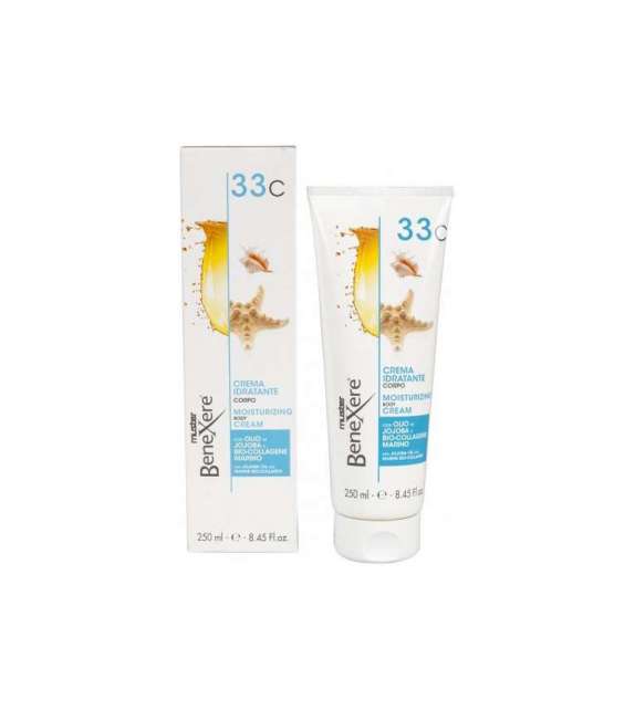 33C CREMA IDRATANTE CORPO CON OLIO DI JOJOBA E COLLAGENE BIO BENEXERE 250ML