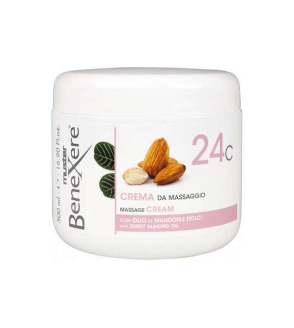 24C CREMA DA MASSAGGIO CON OLIO DI MANDORLE DOLCI TRATTAMENTO BENEXERE 500ML
