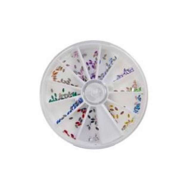DECORAZIONI PER UNGHIE BARCA 3,00 MM ULTRA COLORI ASSORTITI (240 PZ)