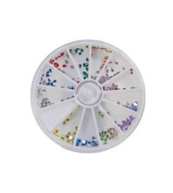 DECORAZIONI PER UNGHIE LACRIME PICCOLE 1,9 MM ULTRA COLORI ASSORTITI (240 PZ)
