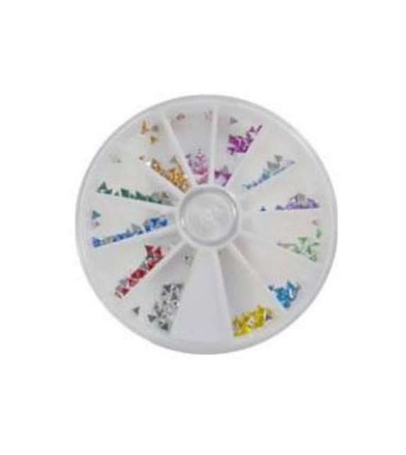 DECORAZIONI PER UNGHIE TRIANGOLI 3,0MM ULTRA COLORI ASSORTITI (240 PZ)