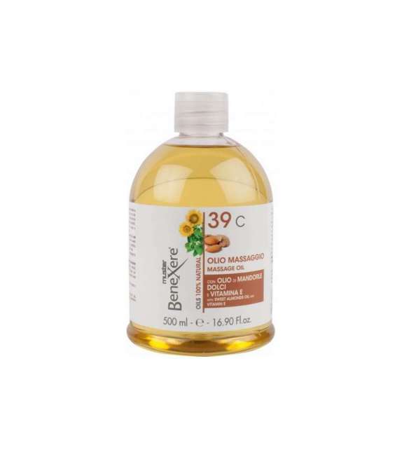 39C- 40C OLIO DA MASSAGGIO MANDORLE DOLCI, VITAMINA E BENEXERE-Scegli il formato