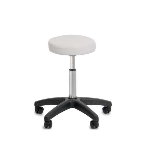 SGABELLO BEAUTY CON POMPA A GAS - ALTEZZA REGOLABILE - BIANCO