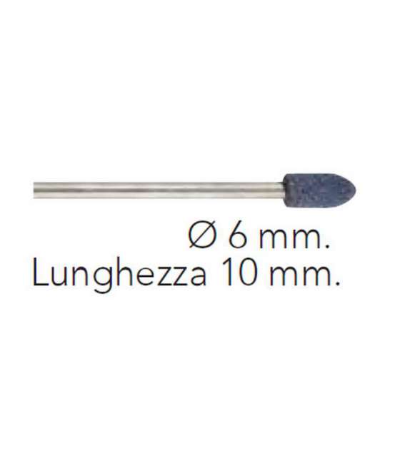PUNTA FRESA ABRASIVA DIAMETRO 6MM LUNGHEZZA 10MM (1 PZ)