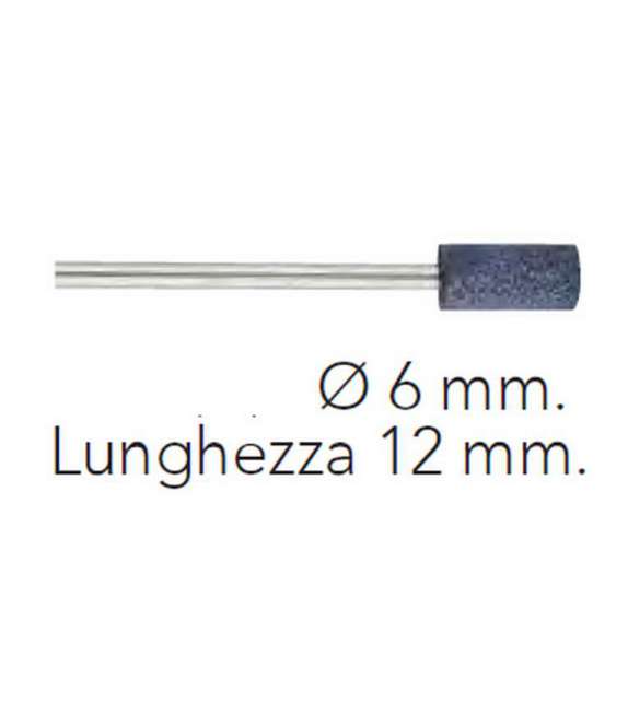 PUNTA FRESA ABRASIVA DIAMETRO 6MM LUNGHEZZA 12MM (1 PZ)