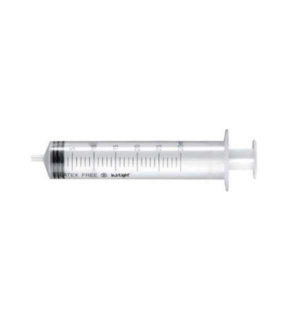 SIRINGA 3 PEZZI SENZA AGO 60 ML ECCENTRICA CONO LUER  conf 25 pz