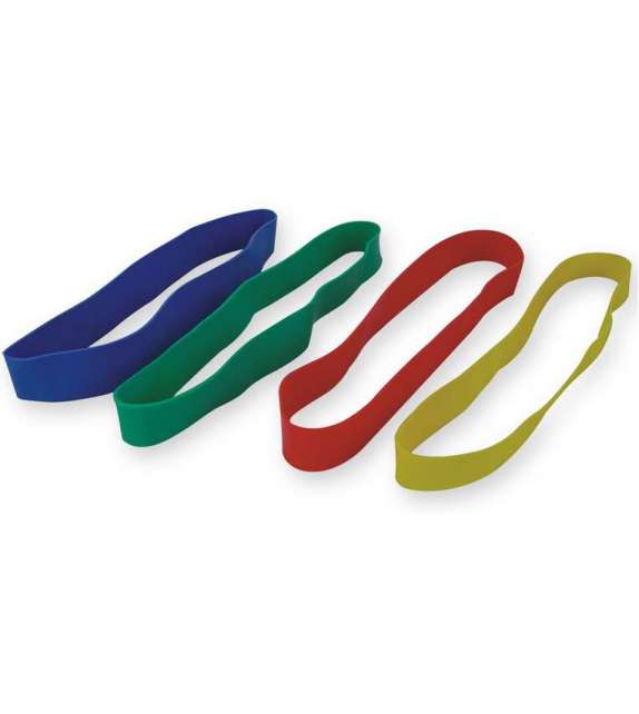 SET 4 BANDE ELASTICHE DI RESISTENZA TONIFICANTI RIABILITAZIONE IN LATTICE 58cm