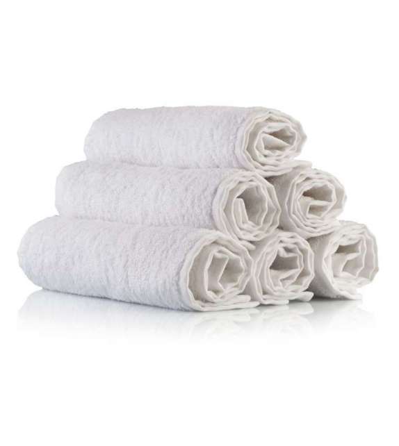 1pz SALVIETTE IN SPUGNA DI COTONE mis. 20 x 60cm colore bianco burro