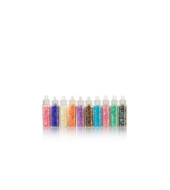SCAGLIE DI MADREPERLA PER NAIL ART 10 PEZZI COLORI ASSORTITI