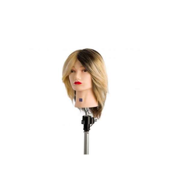 TESTA STUDIO LABOR PRO PROVA COLORE 4 SEZIONI CAPELLI VERI (MEDIO LUNGA 40cm)