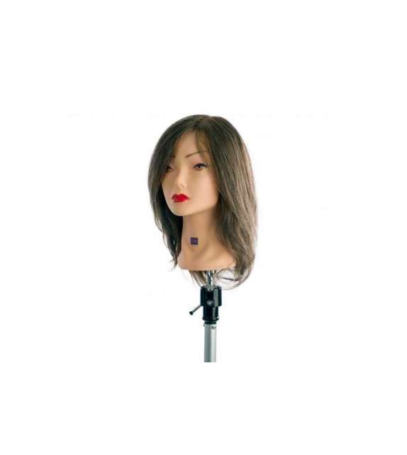 TESTA STUDIO LABOR PROVA COLORE CAPELLI VERI GRIGIO NATURALE (MEDIO LUNGA 40cm)