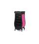 CARRELLO A 5 SCOMPARTI NERO/FUCSIA PER PARRUCCHIERE