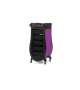 CARRELLO A 5 SCOMPARTI NERO/VIOLA PER PARRUCCHIERE