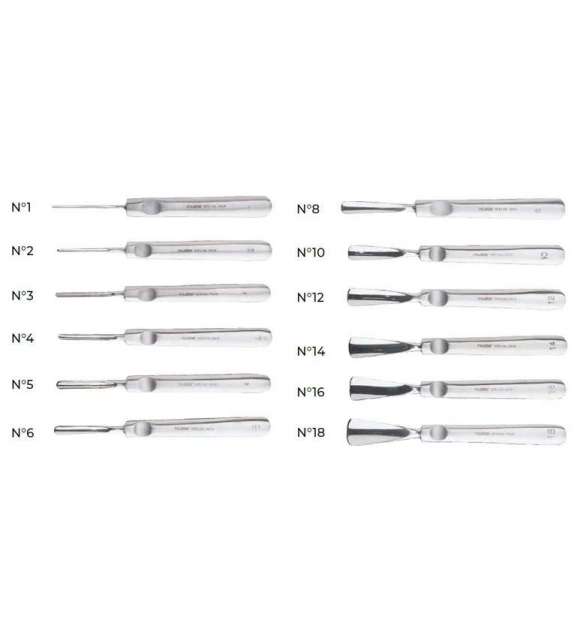 SGORBIA FISSA CON MANICO INOX STERILIZZABILE - Scegli la Misura