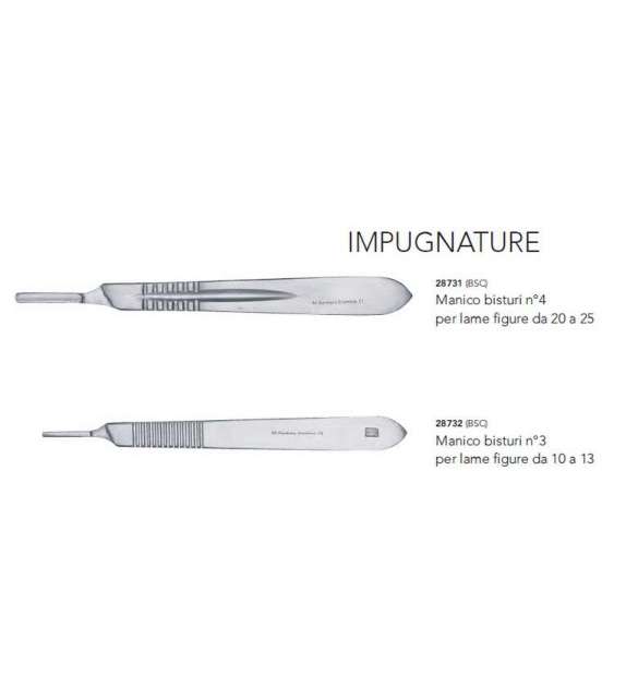 IMPUGNATURA PER BISTURI INOX STERILIZZABILE - Scegli la Misura
