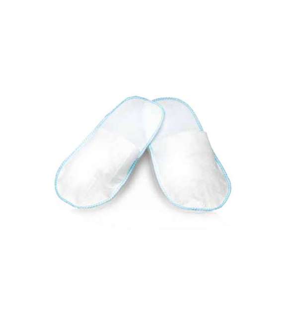 CIABATTINA CHIUSA MONOUSO IN TNT BORDO COLORATO (100PZ)
