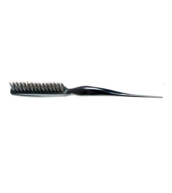 SPAZZOLA 3 FILE LUCIDA PER COTONATURA IN NYLON NERO