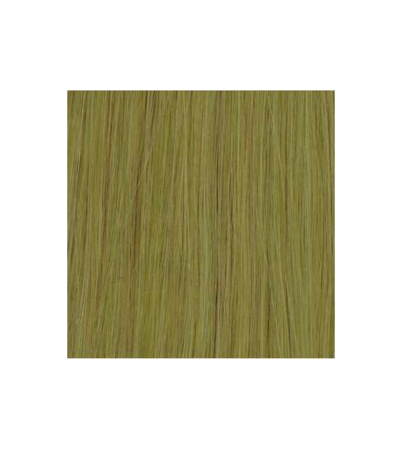 EXTENSION CHERATINA Capelli naturali 20 ciocche COLORATE ACID-GREEN cm50 LISCI