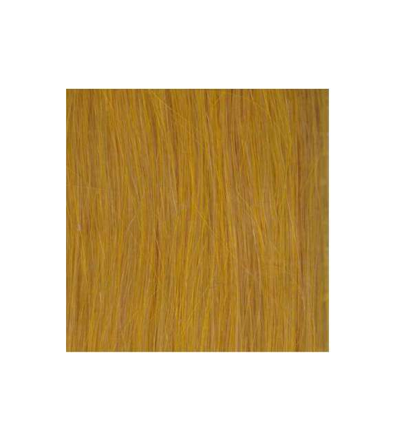 EXTENSION CHERATINA Capelli naturali 20 ciocche COLORATE col. YELLOW cm50 LISCI