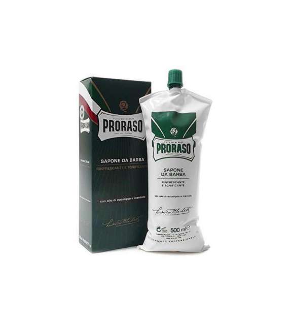 SAPONE DA BARBA RINFRESCANTE E TONIFICANTE PRORASO RICARICA IN BUSTA 500 ML
