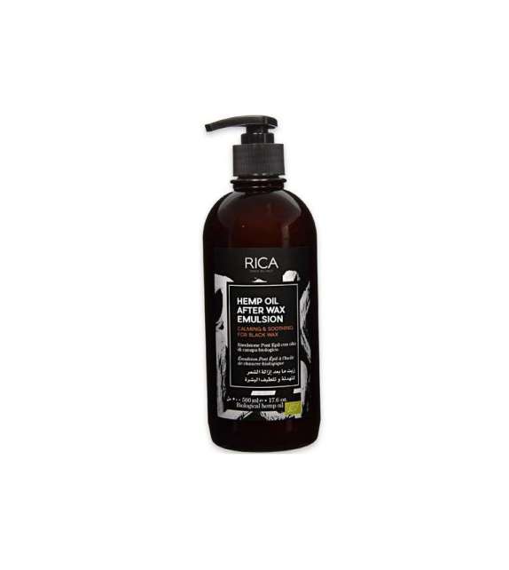 EMULSIONE DOPO CERA per Cera SENZA STRISCE BLACK WAX Post Epilazione RICA 500ml