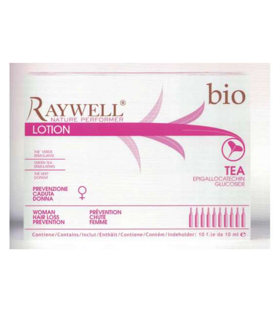LOZIONE BIO STIMOLANTE Prevenzione Caduta Donna RAYWELL TEA - 10 fiale da 10ml