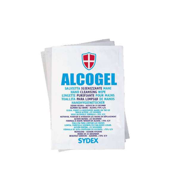 SALVIETTA IGIENIZZANTE MANI E SUPERFICI MONOUSO ALCOGEL SYDEX - 1 pz