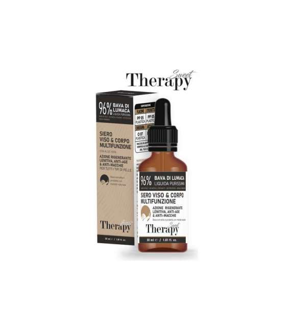 SIERO VISO CORPO 96% BAVA LUMACA Rigenerante Anti-Age Anti-Macchie THERAPY 30ml