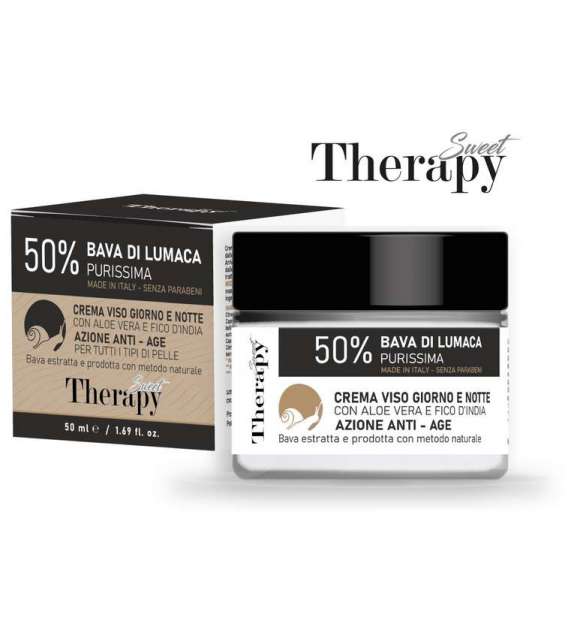 CREMA VISO Giorno-Notte 50% BAVA LUMACA Nutriente Anti-Age THERAPY 50ml