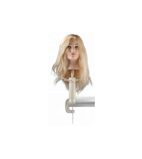 SUPPORTO TESTA STUDIO BIANCO CON PROLUNGA E MORSETTO DA TAVOLO MUSTER