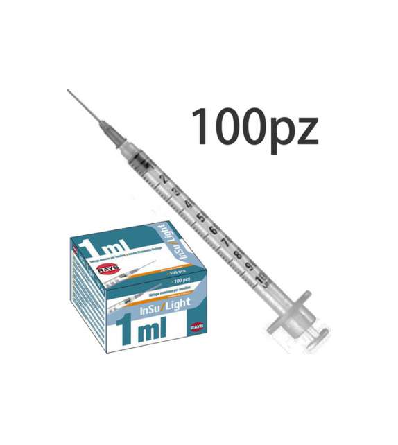 SIRINGA INSULINA Insu/Light® AGO ASSEMBLATO 25G 0,5x16 mm - 1ml - conf. 100pz