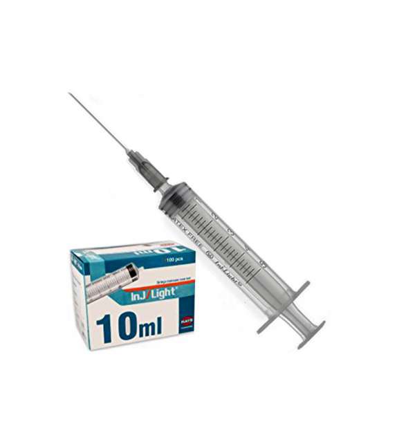 SIRINGA Inj/Light® CON AGO 21G 0,8x38mm - Cono Luer Centrale 10ml - conf. 100pz