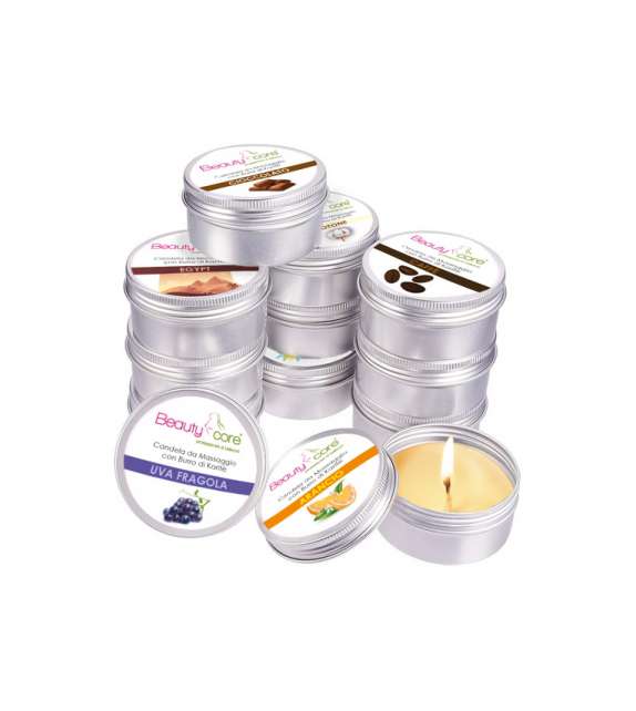 CANDELA PROFUMATA da Massaggio con Burro di Karité BEAUTYCORE 80ml - Scegli