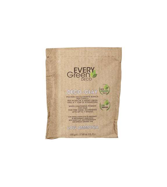 EVERY GREEN polvere decolorante compatta 7 toni DECO CLAY - busta 500 gr