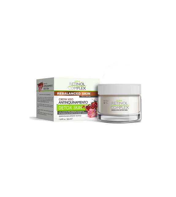 RETINOL SOLE Crema Viso elasticizz. pelle ustionata DETOX SKIN vaso 50ml