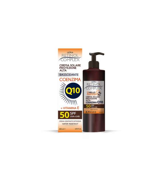 RETINOL SOLE - CREMA SOLARE VISO protezione SPF 50 COENZIMA Q10 -flac.  150ml