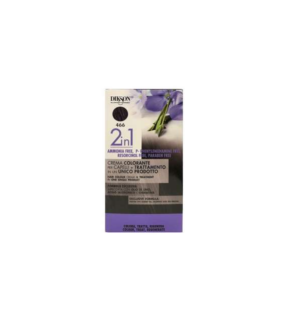 466 ROSSO VIOLETTO - CREMA COLORANTE  2 IN 1 DIKSON