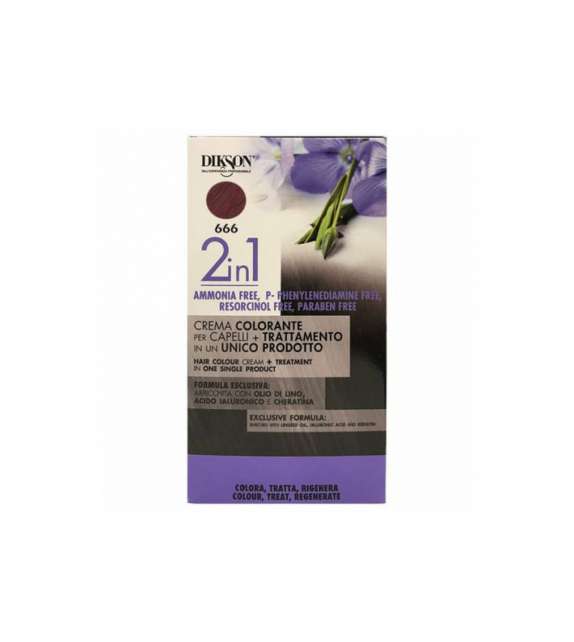 666 ROSSO RUBINO - CREMA COLORANTE 2 IN 1 DIKSON