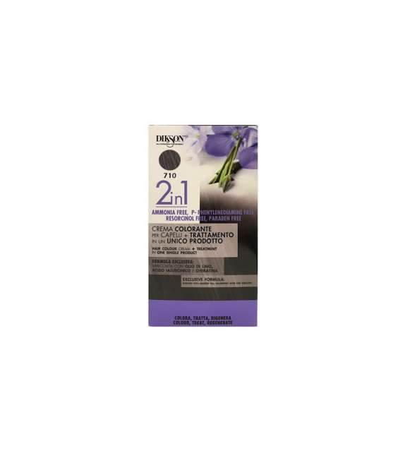 710 BIONDO CENERE - CREMA COLORANTE  2 IN 1 DIKSON
