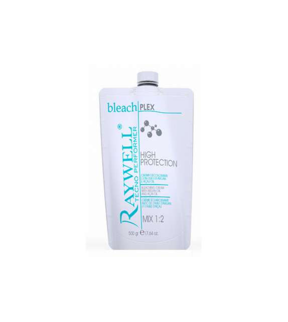 Crema decolorante High Protection Bleach Plex Raywell- busta sagomata 500gr