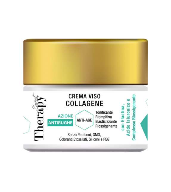 CREMA Viso COLLAGENE e ACIDO IALURONICO Riempitiva Anti-Age THERAPY 50 ml