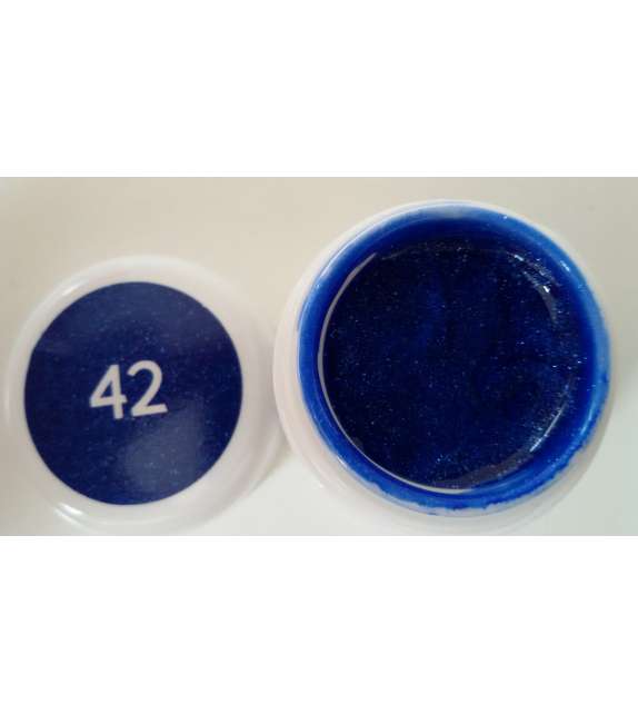 GEL COLOR GLITTER UV/LED - 42- BLUE FINE 5ML
