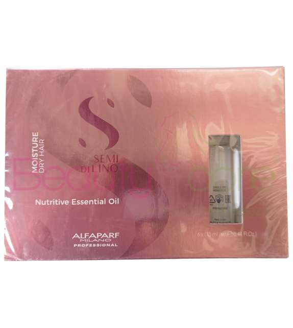 ALFAPARF OLIO ESSENZIALE NUTRIENTE Capelli Secchi SEMI DI LINO MOISTURE 6x13 ML