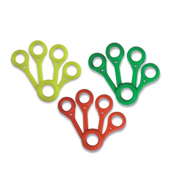 SET 3 ESERCITATORI PER DITA RIABILITAZIONE - 3 Livelli Resistenza