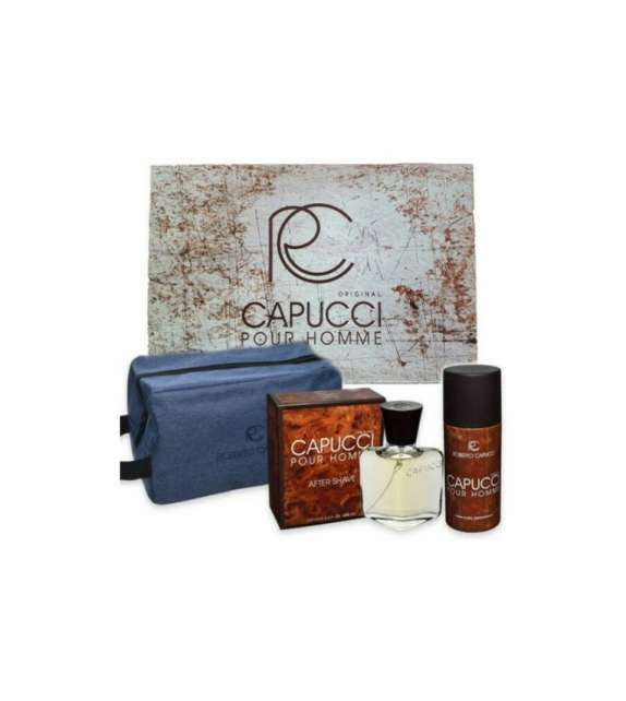 CAPUCCI Confezione regalo Beauty+deo spray 150ml + dopo barba 100ml