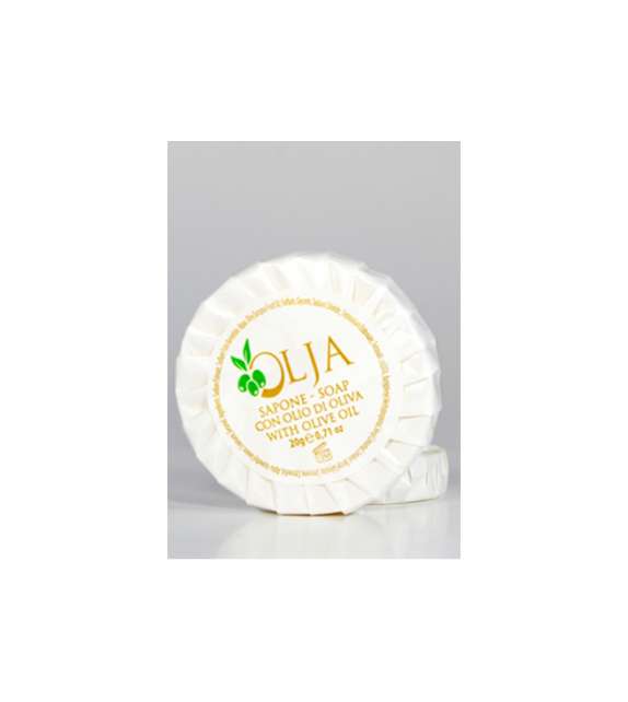 SAPONETTA TONDA PLISSETTATA "OLJA" 20GR (CART. 250 PZ)