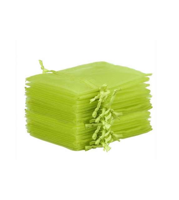 SACCHETTO DI ORGANZA 15X20 CM - VERDE (conf 10 pz) - misura 3
