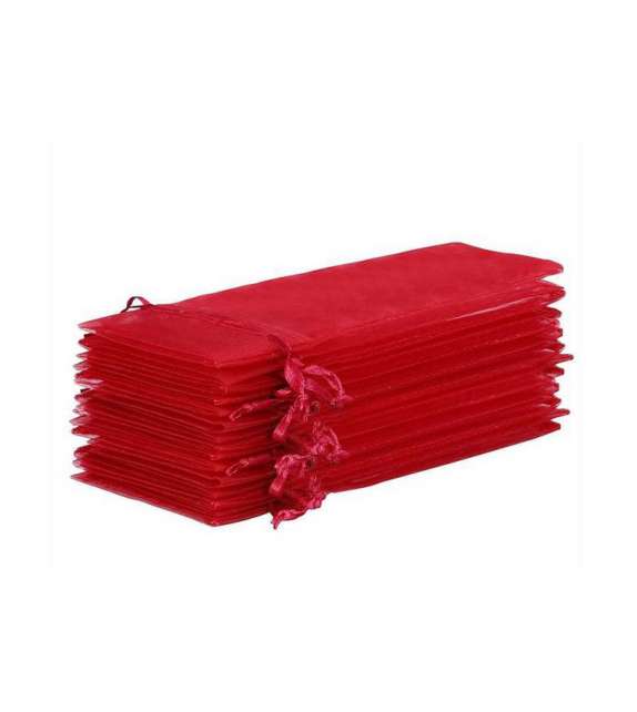 SACCHETTO DI ORGANZA 13x27 CM - BORDEAUX (conf 10 pz) - misura 4