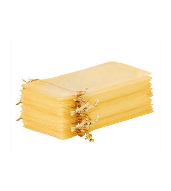 SACCHETTO DI ORGANZA 13x27 CM - ORO (conf 10 pz) - misura 5