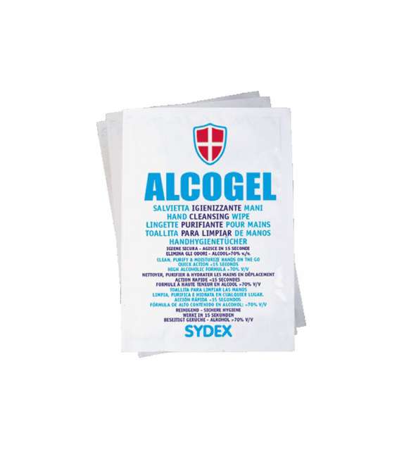 SALVIETTA IGIENIZZANTE MANI E SUPERFICI MONOUSO ALCOGEL SYDEX (CART. 1000 PZ)